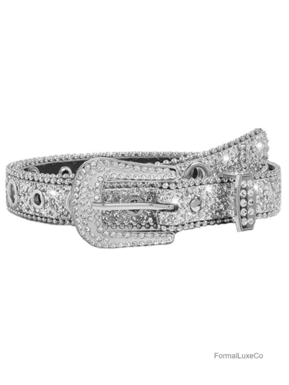 Rhinestone Western Cowgirl Studded Leather Belt Women Men Waist 27-39